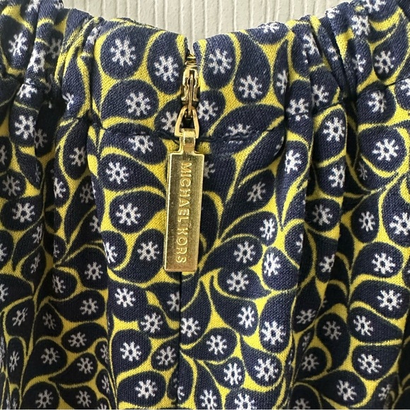 Michael Kors Chain Strap Midi Dress M – Y2K Resortwear Glam Floral - Picture 7 of 11